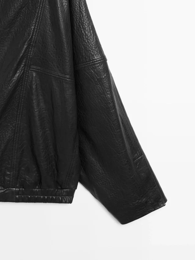 Leren bomberjack Leren bomberjack