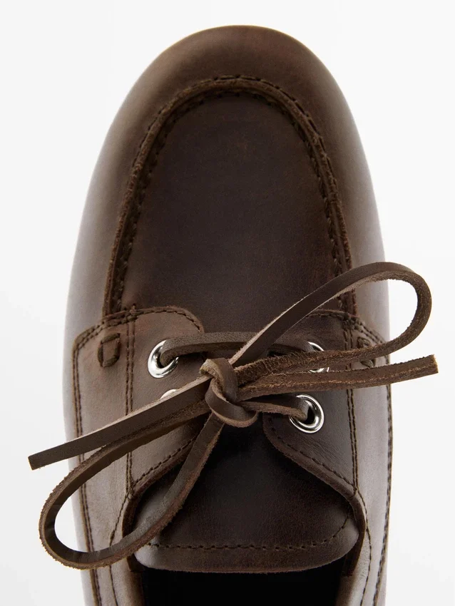 Leren dek schoenen Leren dek schoenen