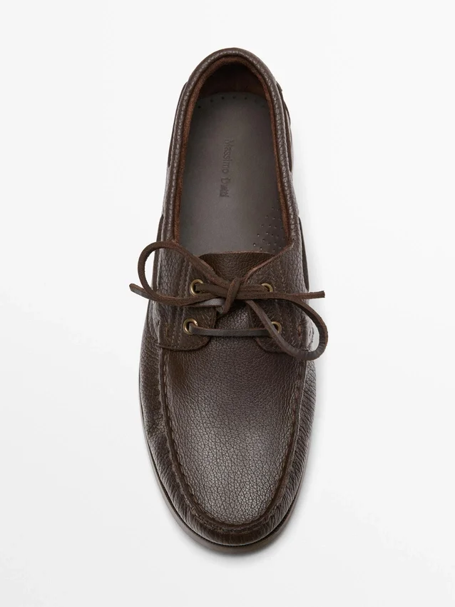 Leren dek schoenen Leren dek schoenen