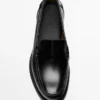 Leren loafers met glanzende afwerking