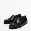 Leren loafers met glanzende afwerking
