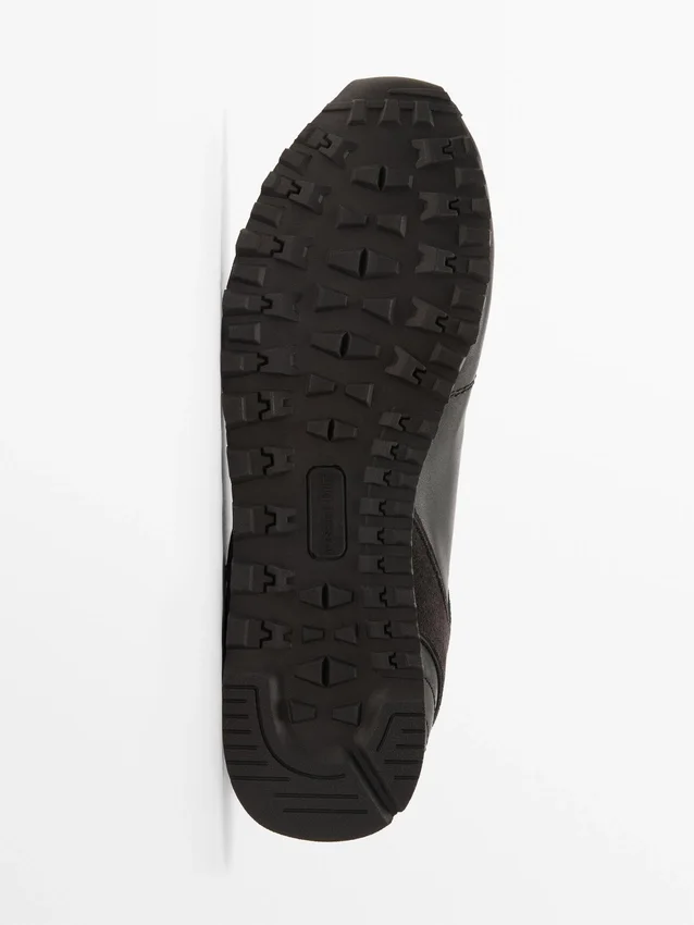 Leren sportschoenen met dunne zool Leren sportschoenen met dunne zool