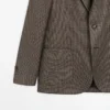 Linnen blazer met zakdetails