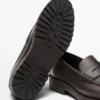 Loafers met moc-neus en profielzool