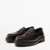 Loafers met moc-neus en profielzool