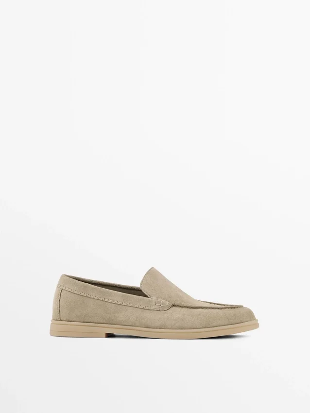 Loafers van gespleten leer Loafers van gespleten leer