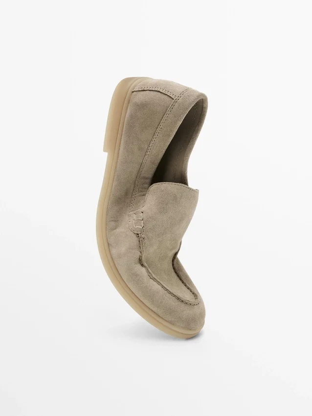 Loafers van gespleten leer Loafers van gespleten leer