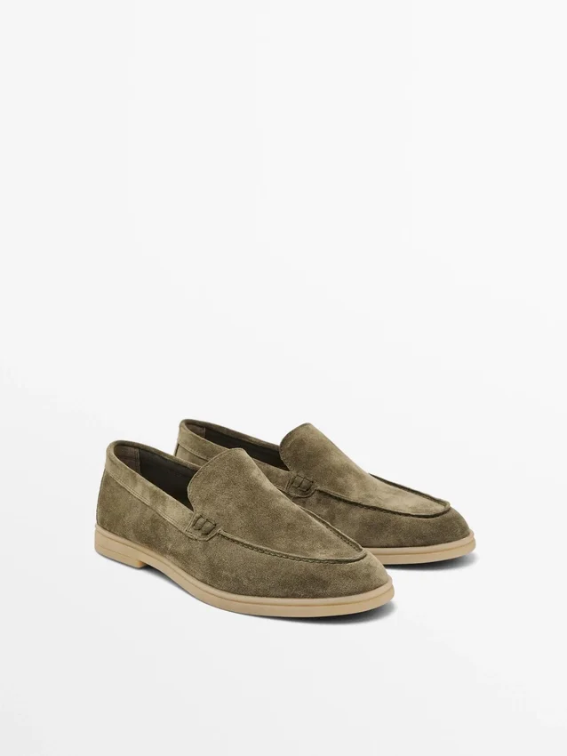 Loafers van gespleten leer Loafers van gespleten leer