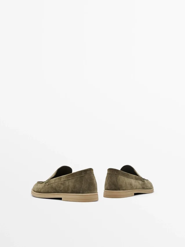 Loafers van gespleten leer Loafers van gespleten leer
