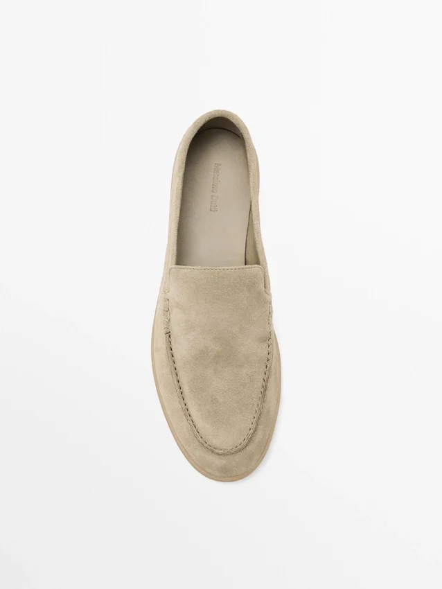 Loafers van gespleten leer Loafers van gespleten leer