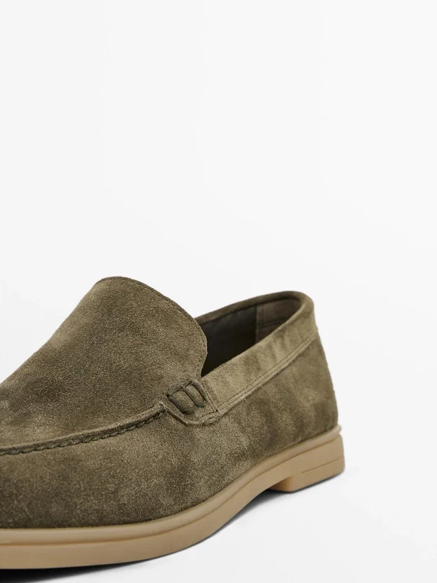 Loafers van gespleten leer Loafers van gespleten leer