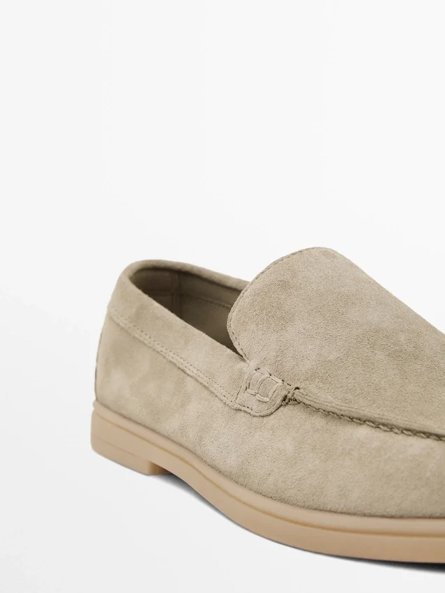 Loafers van gespleten leer Loafers van gespleten leer