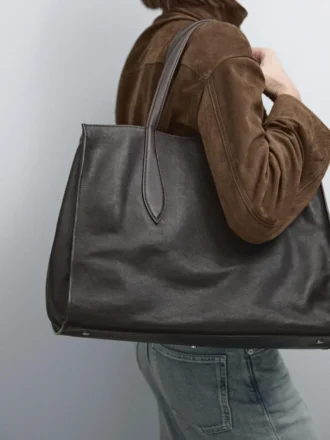 Maxi Nappa-leren Md Icon-draagtas