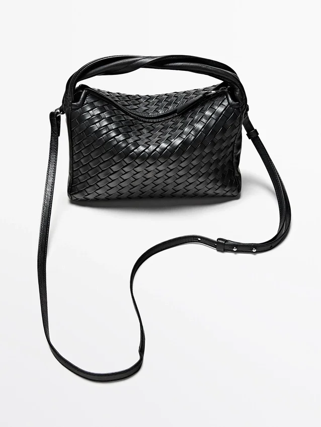 Medium geweven nappalederen tas Medium geweven nappalederen tas