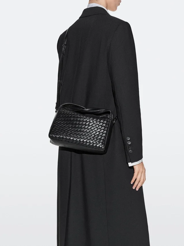 Medium geweven nappalederen tas Medium geweven nappalederen tas