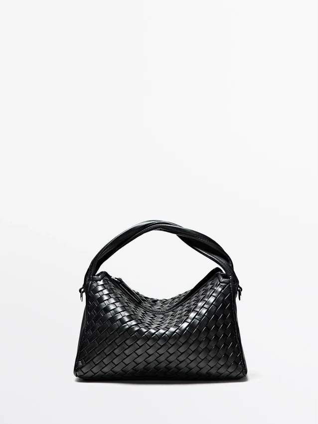 Medium geweven nappalederen tas Medium geweven nappalederen tas