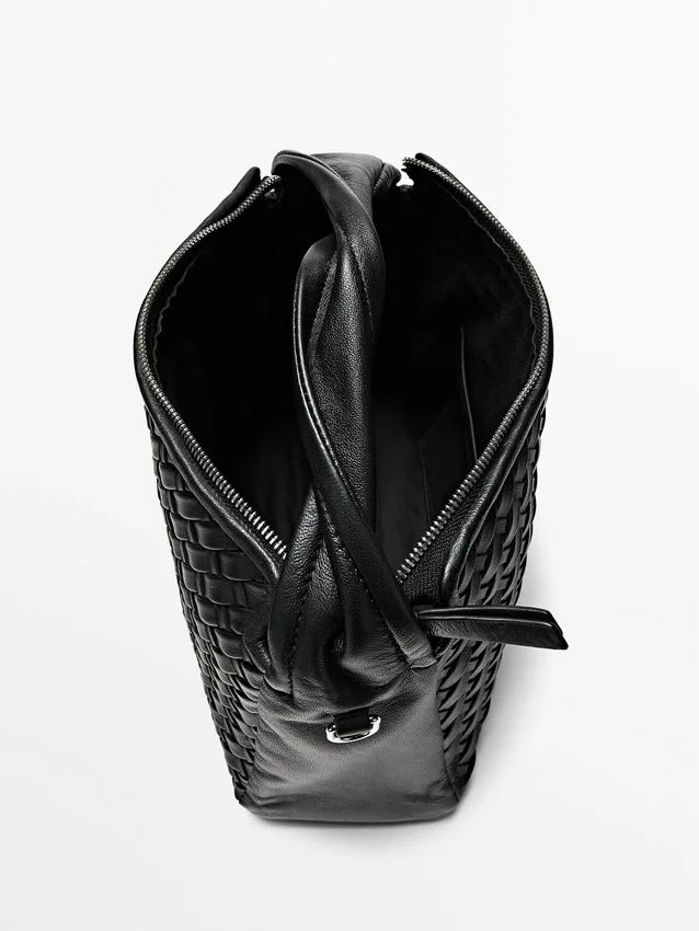 Medium geweven nappalederen tas Medium geweven nappalederen tas