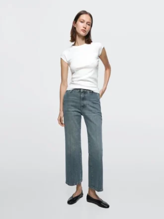 Mid-rise bell bottom jeans