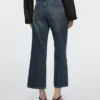 Mid-rise cropped flare-fit jeans