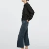 Mid-rise cropped flare-fit jeans