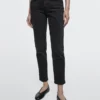 Mid-rise cropped slim fit jeans