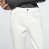 Mid-rise cropped slim fit jeans