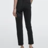 Mid-rise cropped slim fit jeans