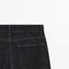 Mid-rise jeans met wijde pijpen