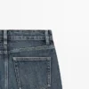 Mid-rise jeans met wijde pijpen