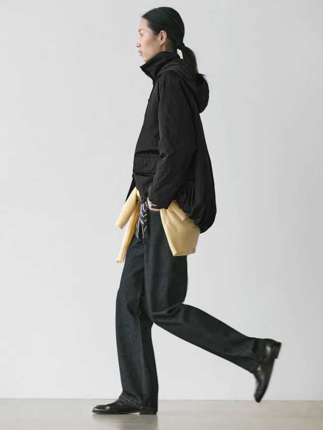 Lange parka van technisch materiaal Lange parka van technisch materiaal