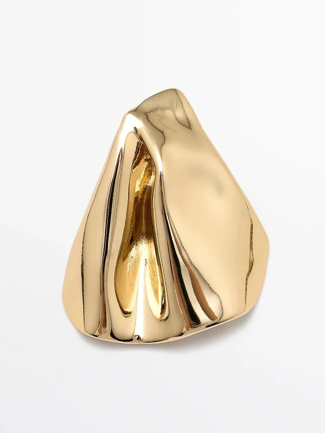 Middelgrote oorbellen met plooien Middelgrote oorbellen met plooien