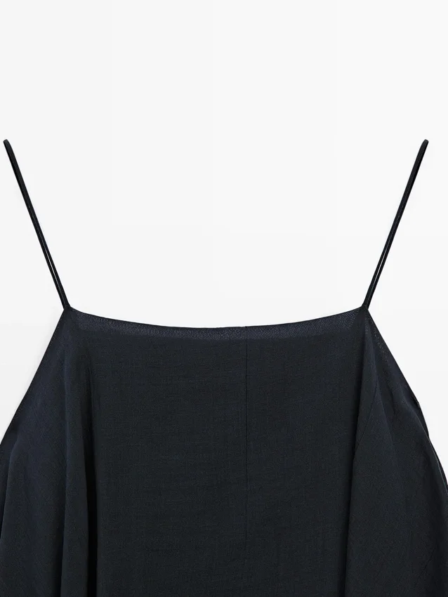 Midi-jurk met asymmetrische ruches Midi-jurk met asymmetrische ruches