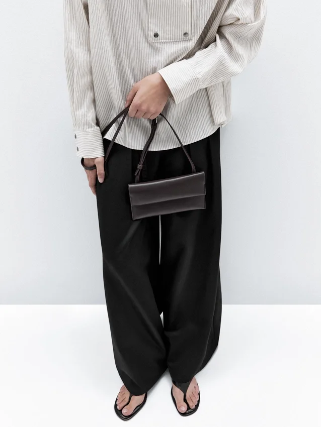 Mini-crossbodytas van nappaleer Mini-crossbodytas van nappaleer