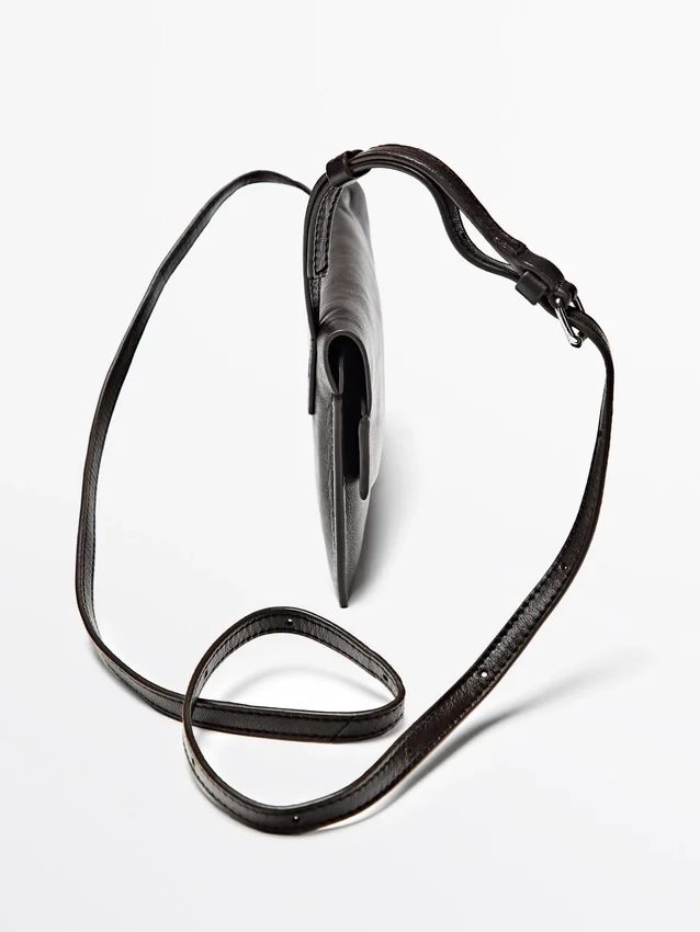 Mini-crossbodytas van nappaleer Mini-crossbodytas van nappaleer