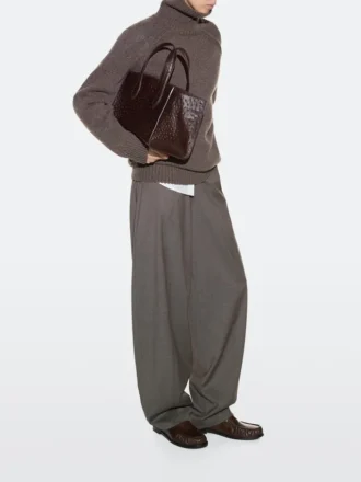 Mini Md Icon-tas van gestructureerd leer