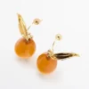 Mini-oorbellen met glazen citroen
