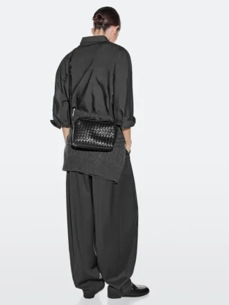 Mini-tas van gevlochten nappaleer