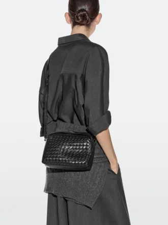 Mini-tas van gevlochten nappaleer