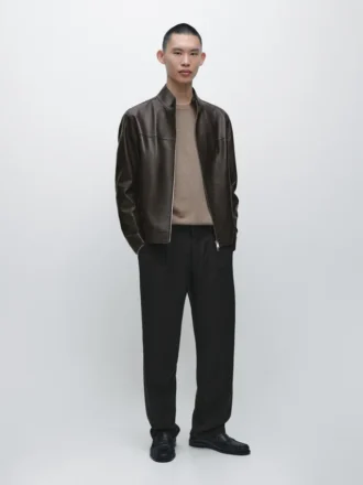 Nappaleren jas met verouderd effect