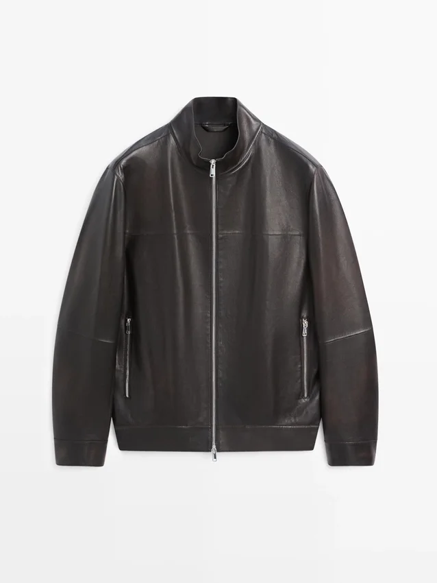 Nappaleren jas met verouderd effect Nappaleren jas met verouderd effect