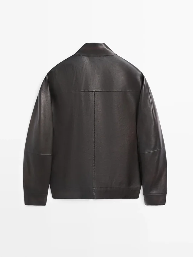 Nappaleren jas met verouderd effect Nappaleren jas met verouderd effect