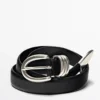 Nappaleren riem met metalen details Nappaleren riem met metalen details