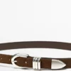 Nappaleren riem met metalen details Nappaleren riem met metalen details