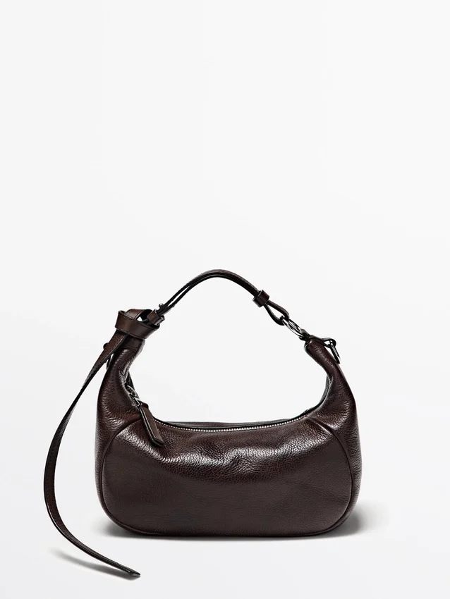 Nappaleren tas met metalen gesp Nappaleren tas met metalen gesp