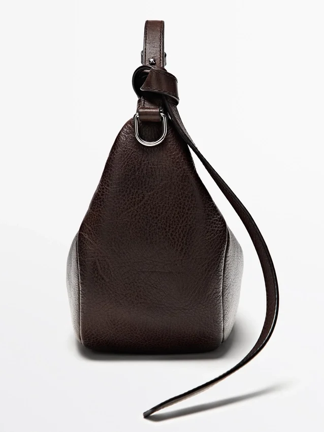 Nappaleren tas met metalen gesp Nappaleren tas met metalen gesp