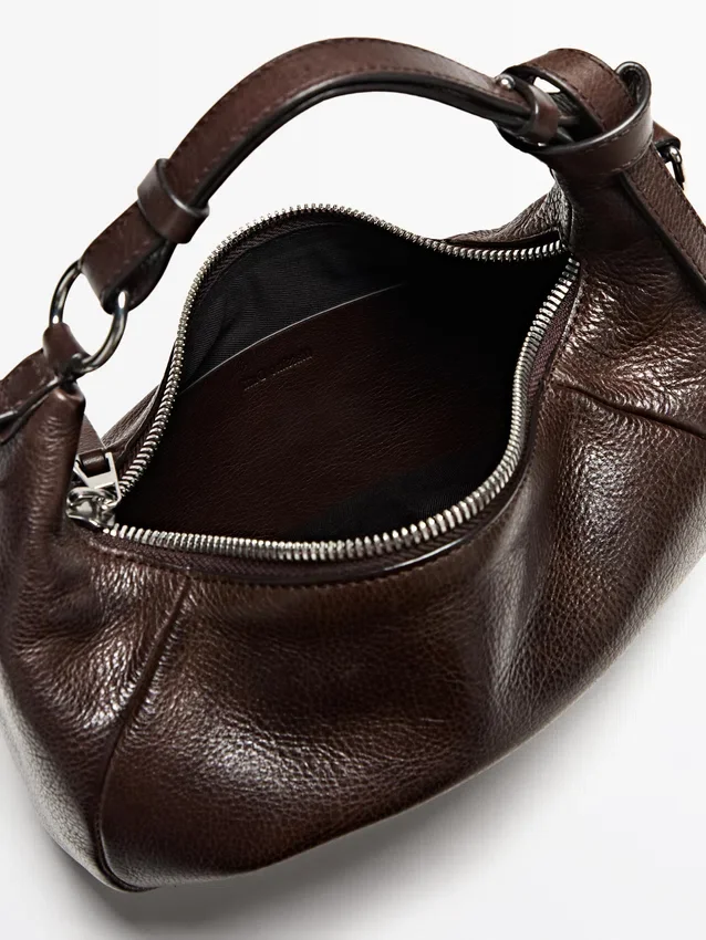 Nappaleren tas met metalen gesp Nappaleren tas met metalen gesp