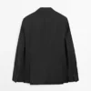 Nauw gestreepte Cool Wool-Blazer