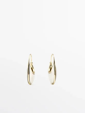 Oorbellen met stenen ring Oorbellen met stenen ring