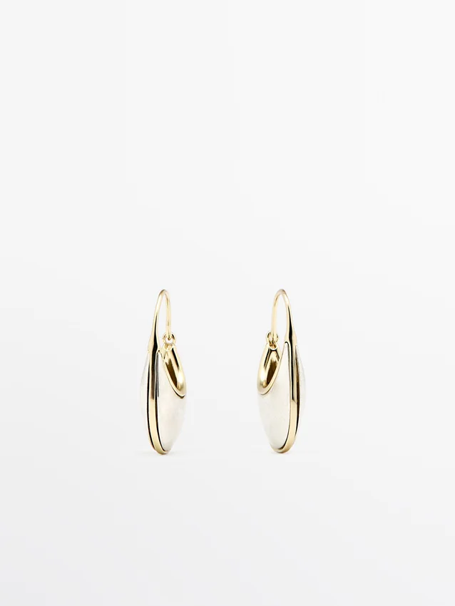 Oorbellen met stenen ring Oorbellen met stenen ring