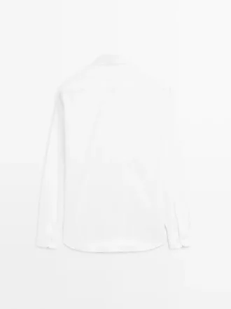 Overhemd met normale pasvorm van 100% katoen